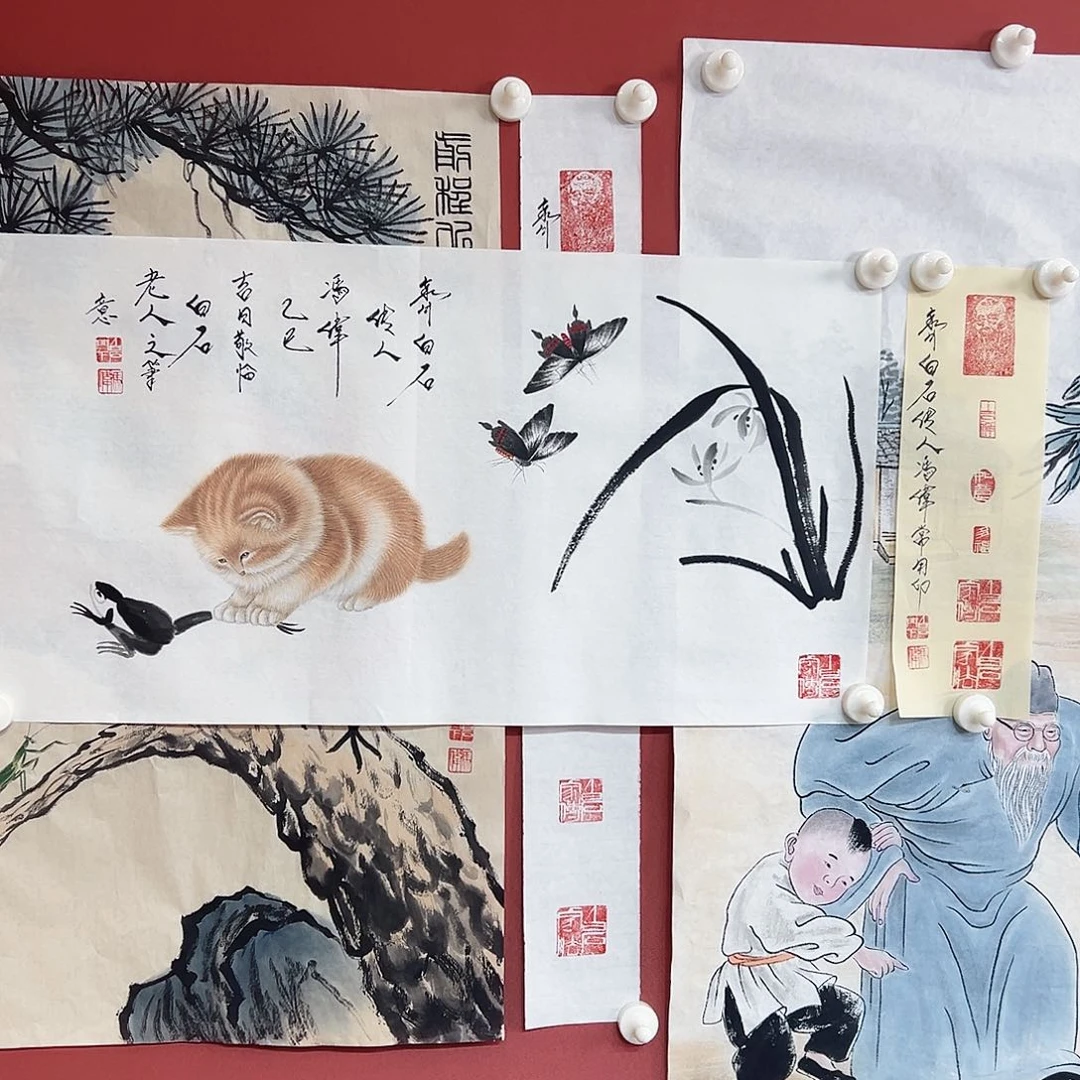 国画冯伟老师亲笔手绘国画作品慧