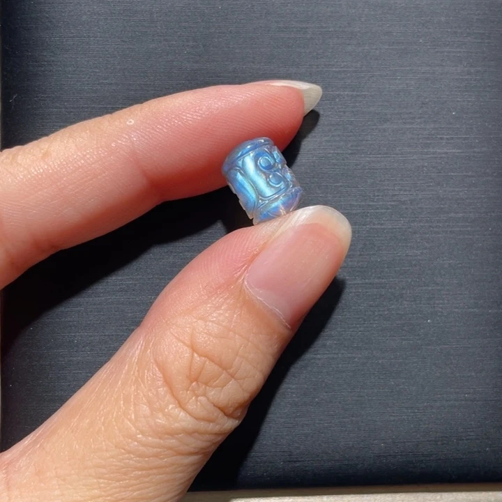 手链未镶嵌长石灰月回纹珠直径8.7m