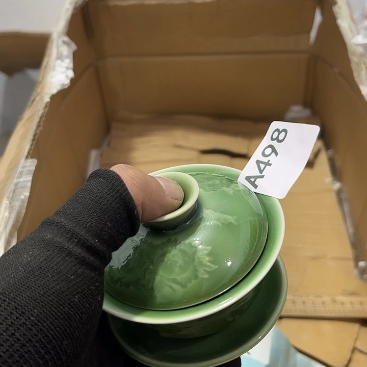 瓷片茶摆件工艺品摆件666