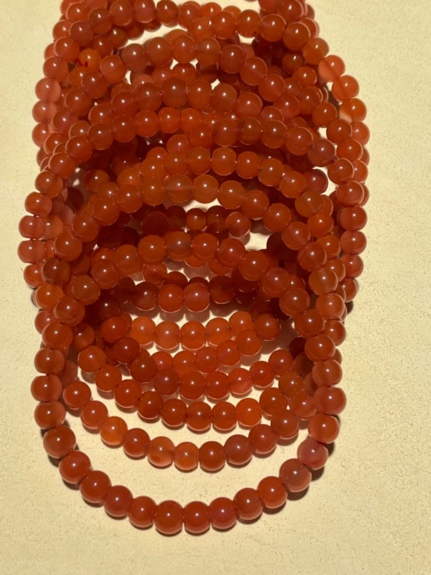 川料南红玛瑙规圆手串6mm+多样性发一条
