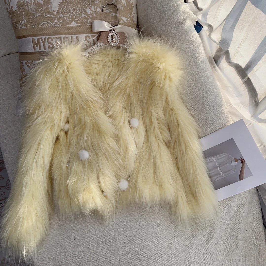 【现货秒发】【吟月】手工编织草草外套女时尚显瘦款短外套