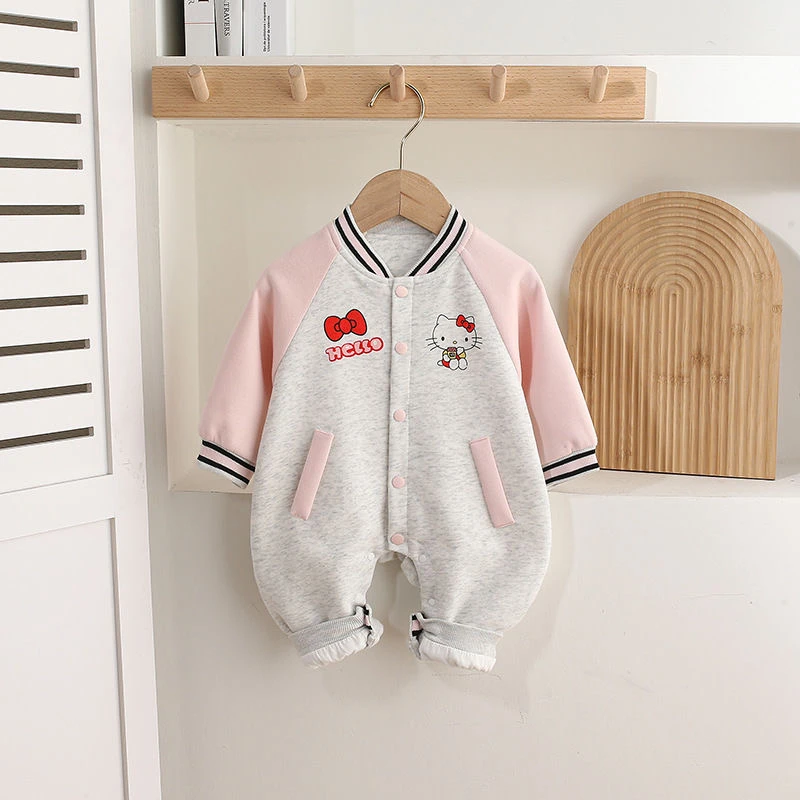 婴儿衣服连体衣春装女宝宝可爱哈衣超萌春秋季婴幼儿新款外出爬服
