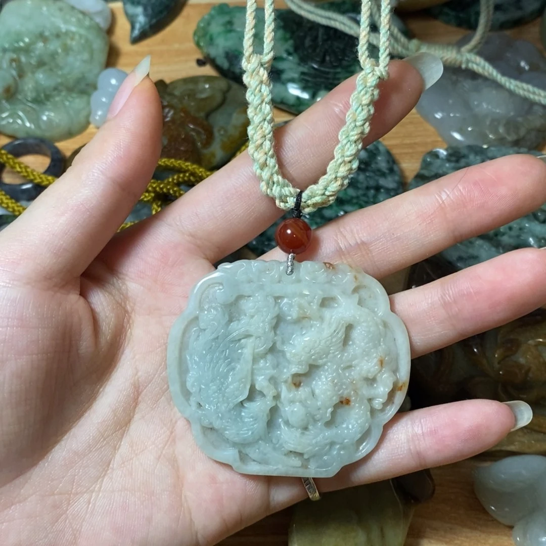 翡翠未镶嵌项链翡翠吊坠