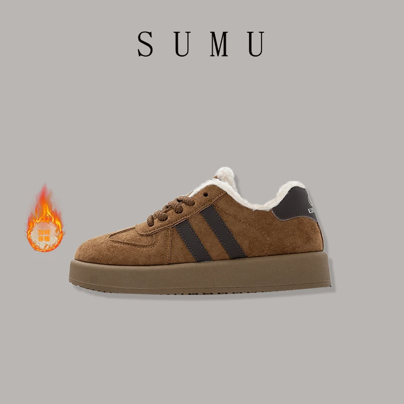 宿慕SUMU 女士休闲鞋12-6冬季2024新款时尚百搭潮流休闲鞋C8702T