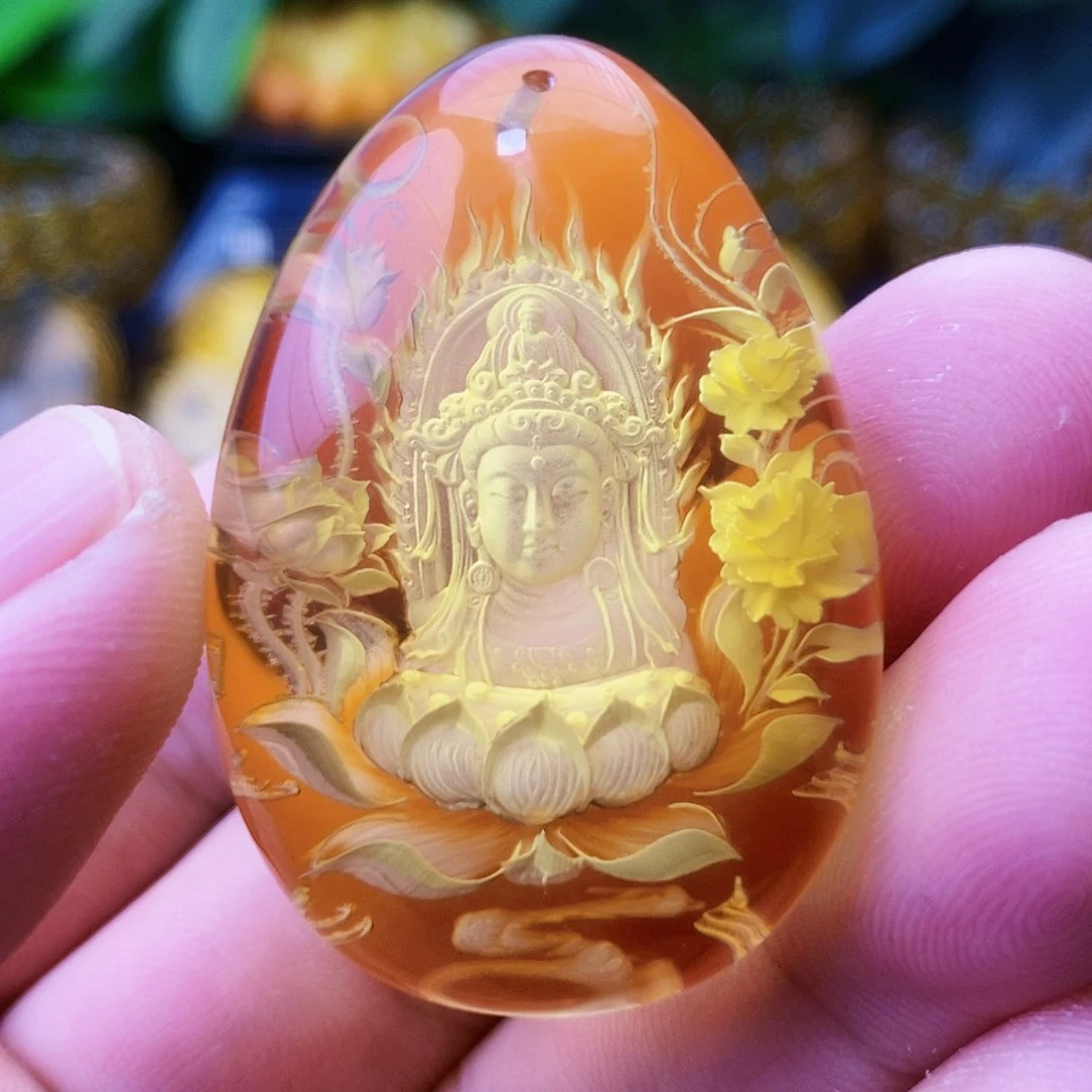 【闪购商品】金珀吊坠(不含链)未镶嵌