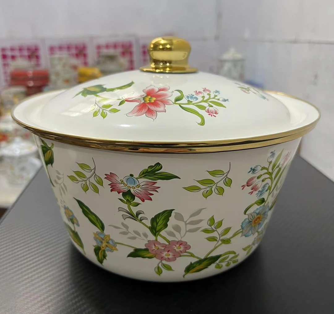 出口24公分芳香搪瓷盖盆