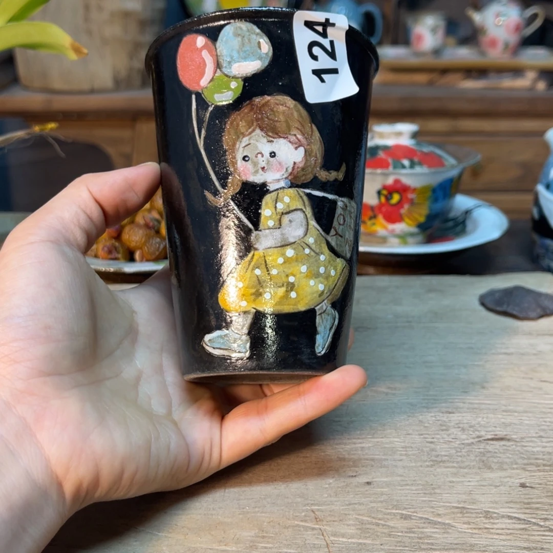 壶素浅陶瓷手工手绘