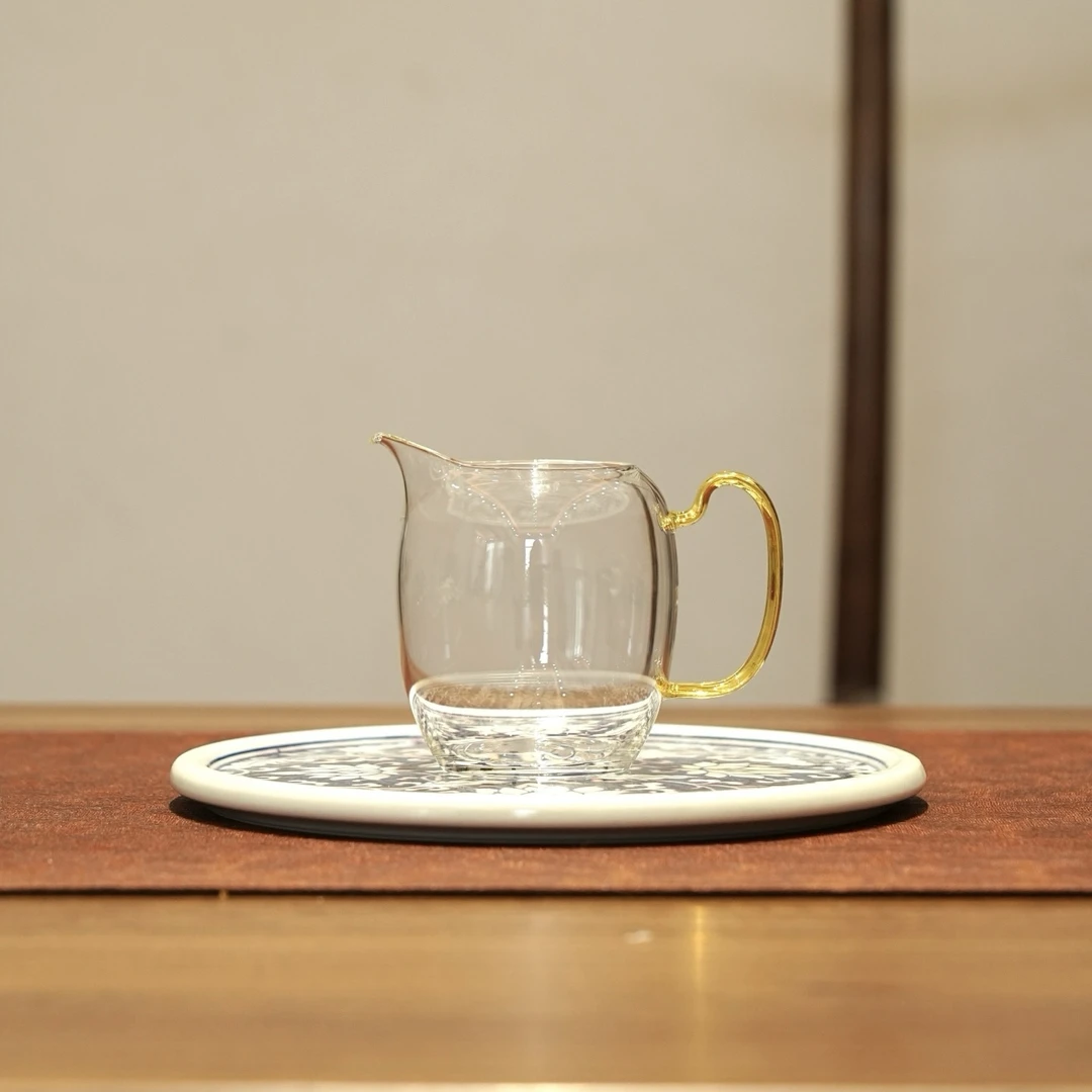 玻璃280cc高档黄色高品质家用耐热分茶大容量加厚网红茶器