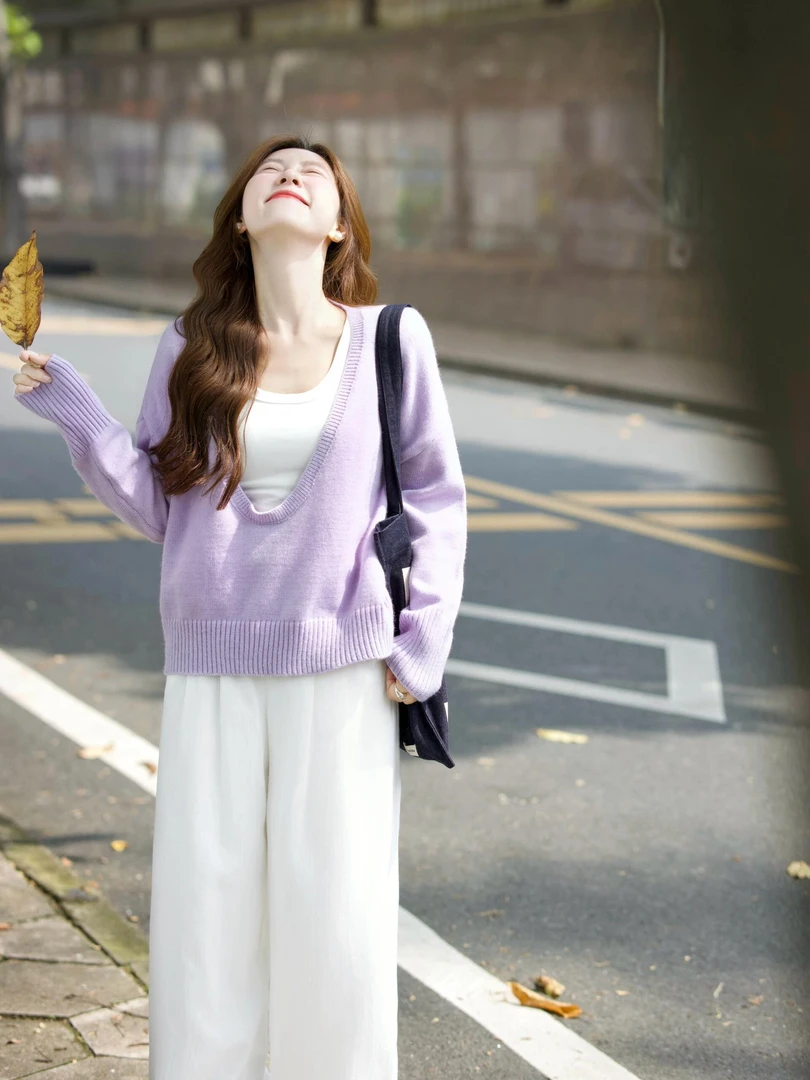 春季穿搭一整套女2025韩版慵懒风背心针织上衣休闲裤裤子时尚套装