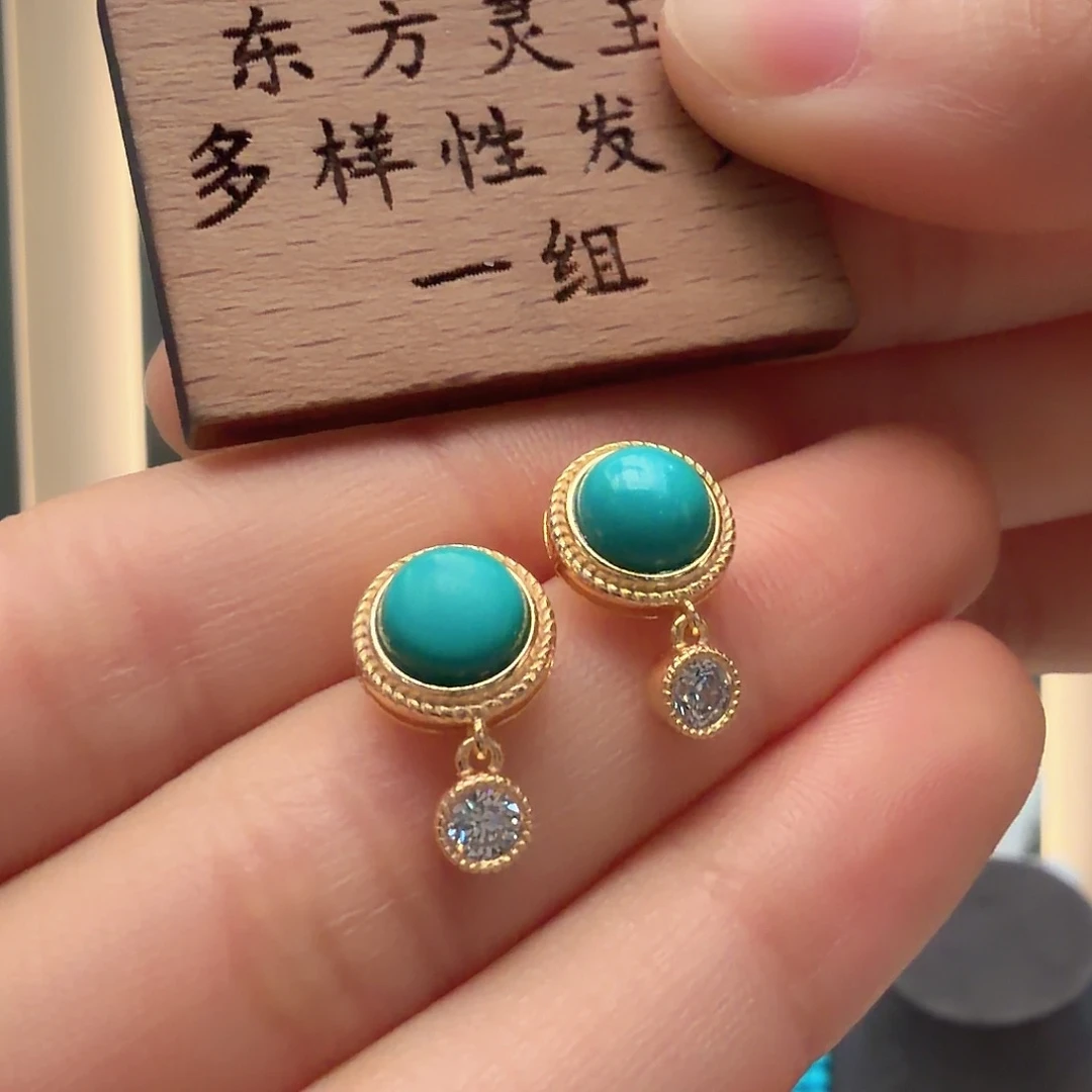 绿松石银S925镶嵌颈饰