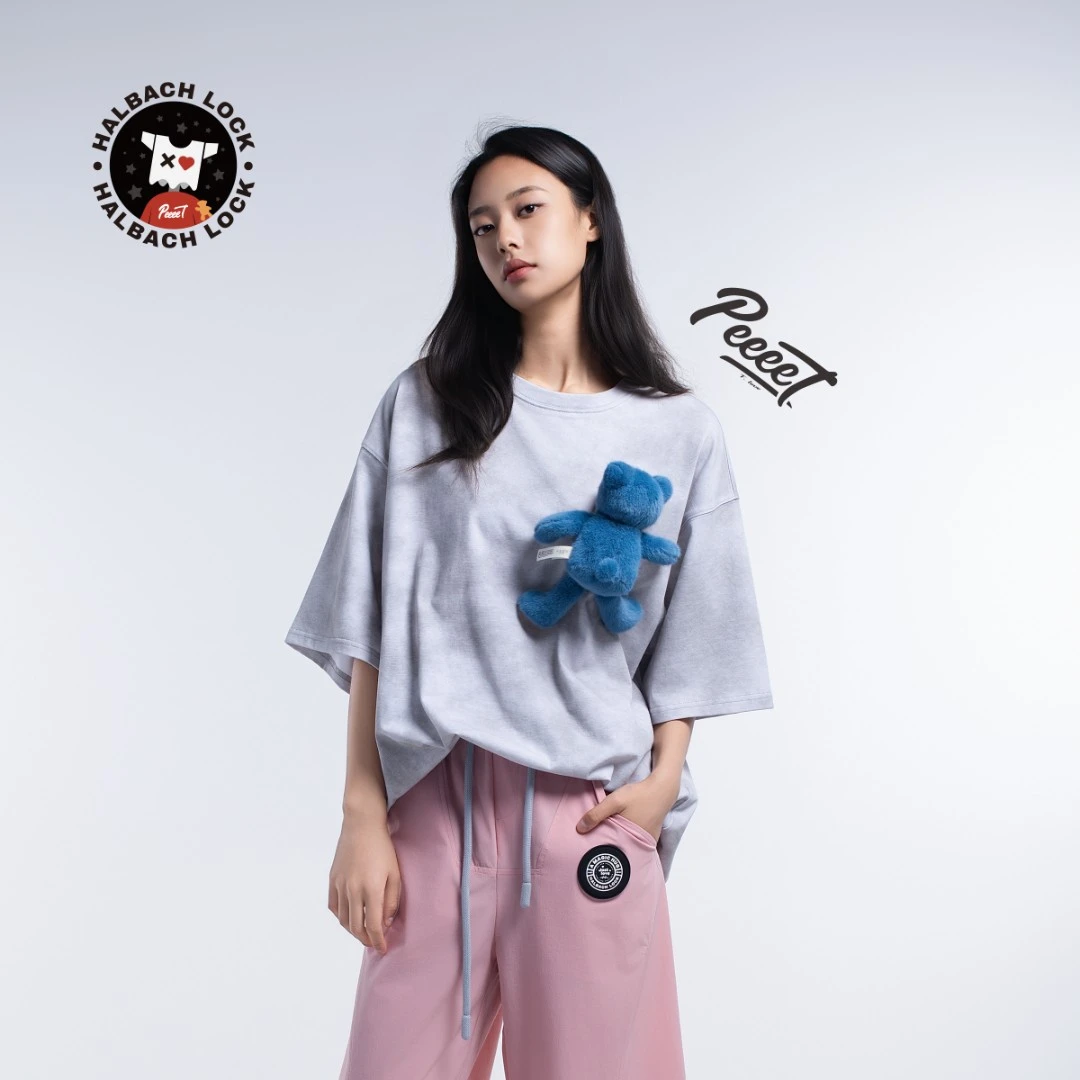 PEEEET磁吸式魔趣公仔T恤半袖上衣纯棉扎染男女同款【官搭套装】