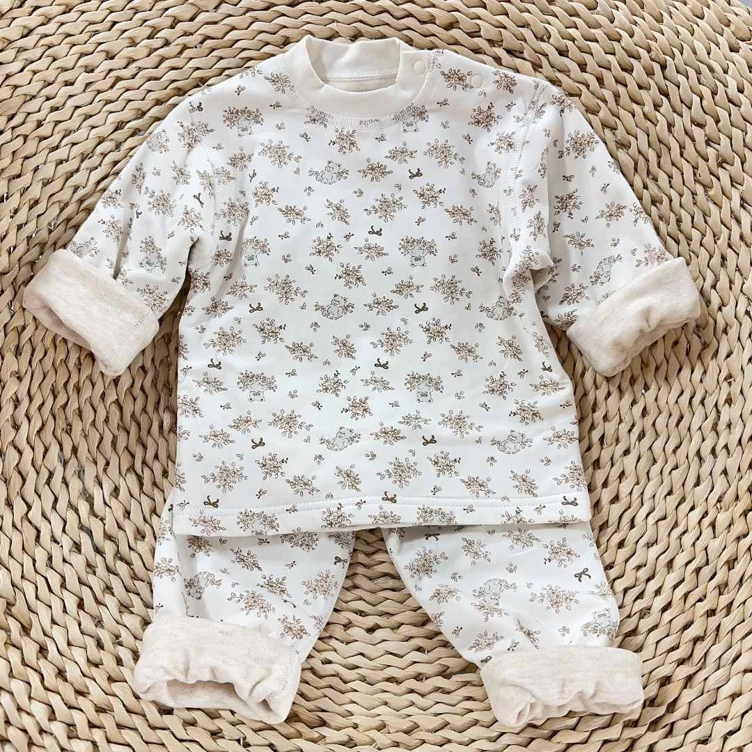 未来星-【061-516高腰款】鹅绒蚕丝肩扣家居服套装