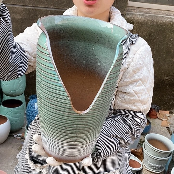 紫砂花盆正品口19高31