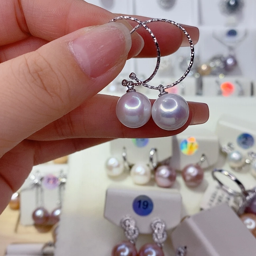 *****耳饰银S925镶嵌淡水珍珠