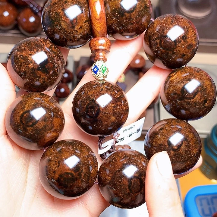 花梨木类手串/手链老挝花梨风化料土埋料3.0