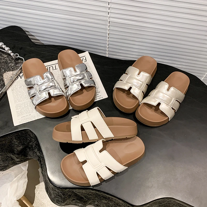 【品牌】增高法式一字拖夏季凉拖鞋厚底凉鞋防滑百搭编织小众SX009