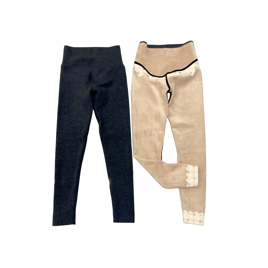 秋冬季棉细条纹针织保暖打底裤舒适显瘦秋裤可外穿打底裤