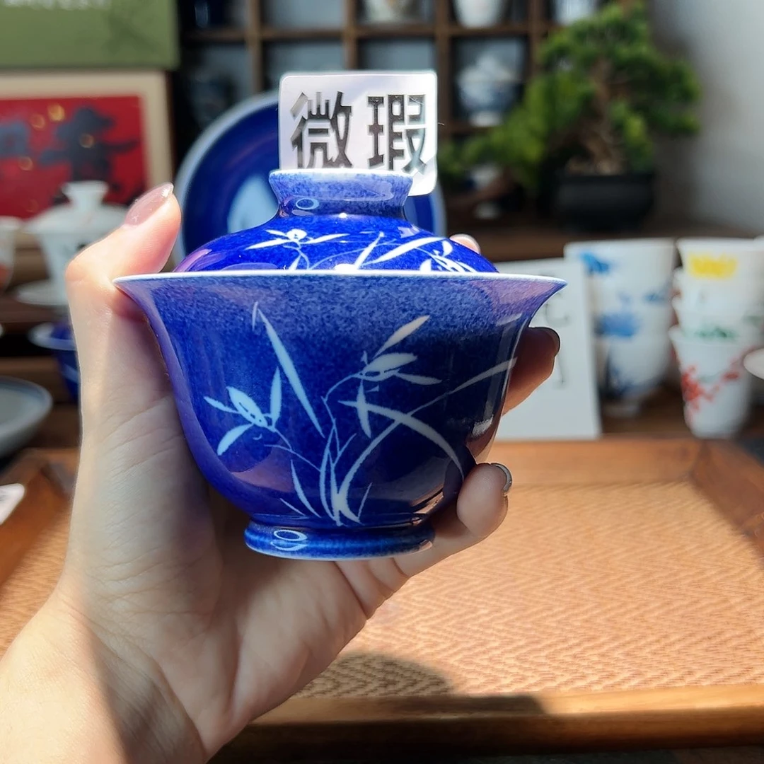 【闪购商品】微瑕 手绘 盖碗