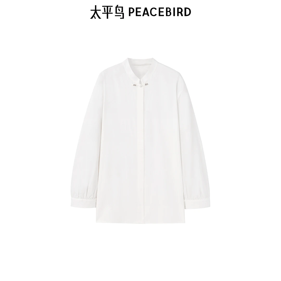【陈嘉尔专属】太平鸟女装秋冬新中式衬衫A3CAE410E