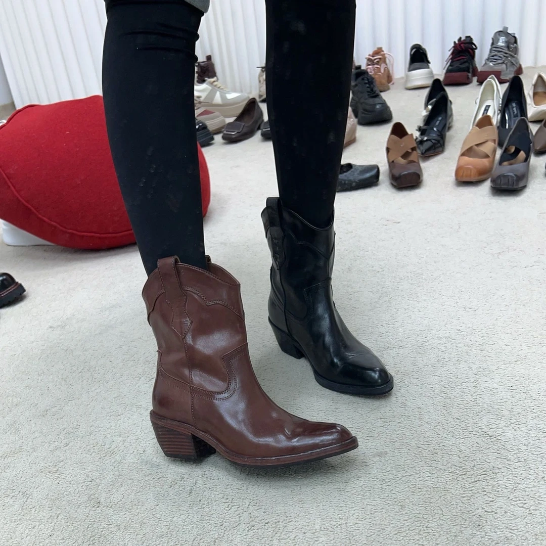 LI AJIGIRL/阿吉女·原创设计 短筒骑士靴