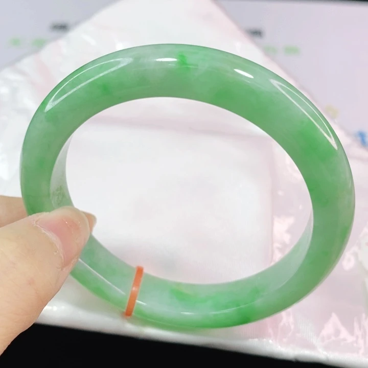 未镶嵌手镯翡翠55.8正圈