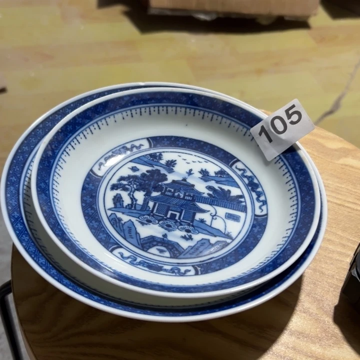 小***物陶手绘梧桐盘子7.8寸各一个发105号