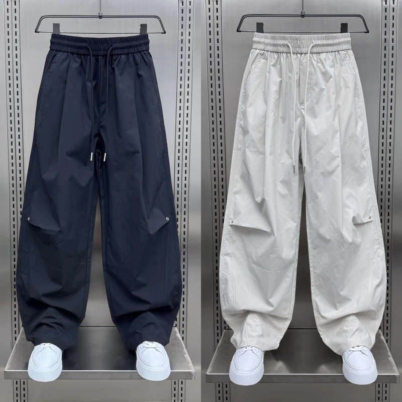 2025秋季新款美式潮牌结构设计直筒阔腿裤男士宽松青年痞帅休闲裤