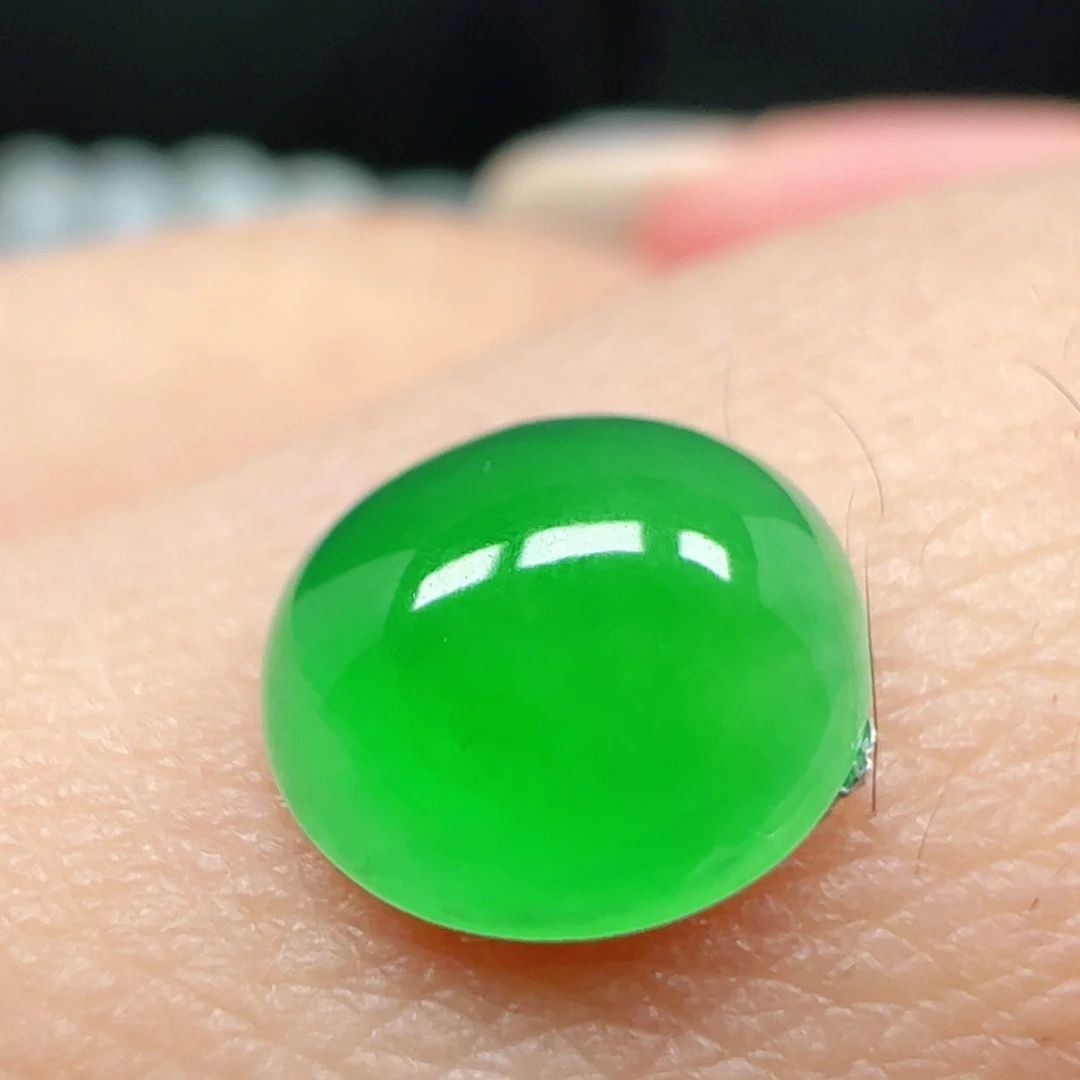 翡翠未镶嵌耳饰蛋面