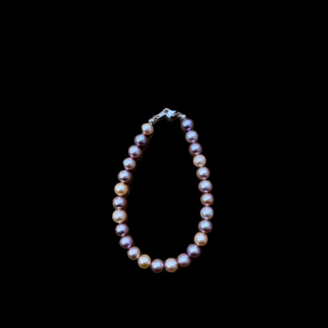 V1396珍珠手串18k孤品！