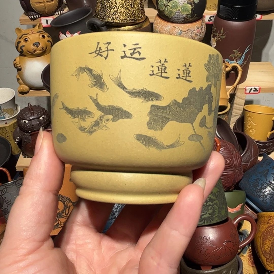 紫砂茶杯宜兴紫砂主人杯