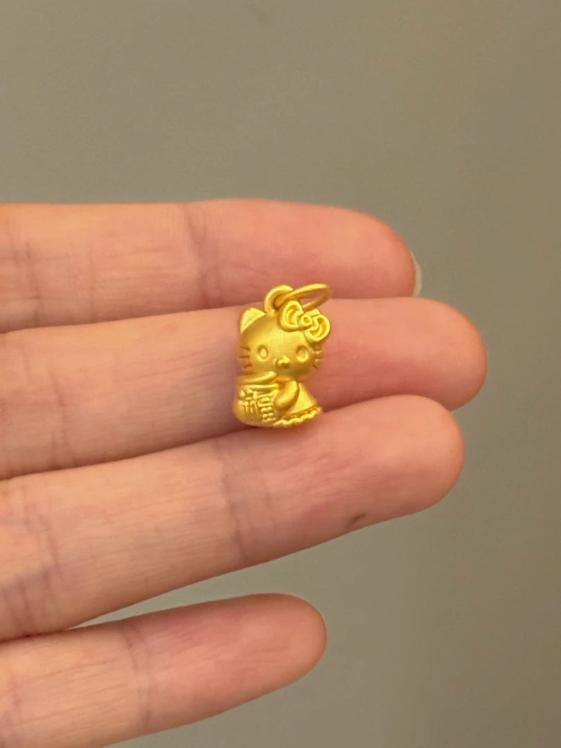 贝贝黄金 足金999 送福kt 素金 吊坠 103