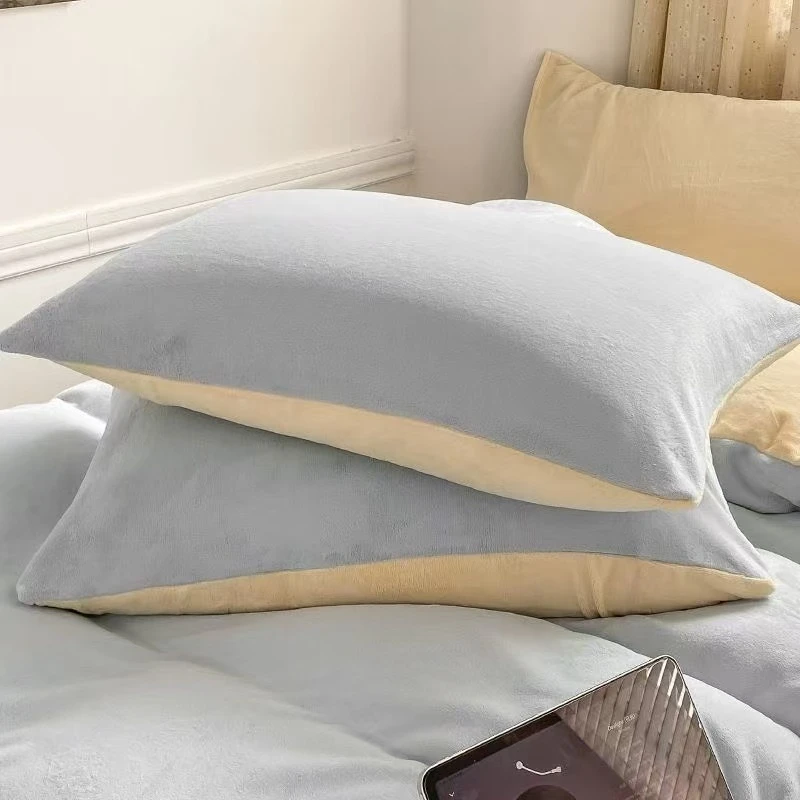 【绒枕套】牛奶绒 婴儿绒 枕套一对装  保暖舒适 看实物下单