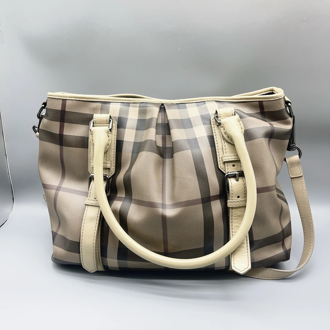 95新 BURBERRY/博柏利   格纹手提斜挎包 1612 5329