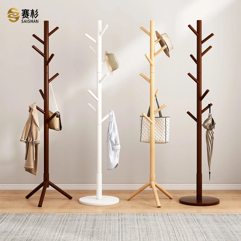 实木衣架落地卧室落地挂衣架家用挂衣置物架衣服挂架挂衣杆衣帽架