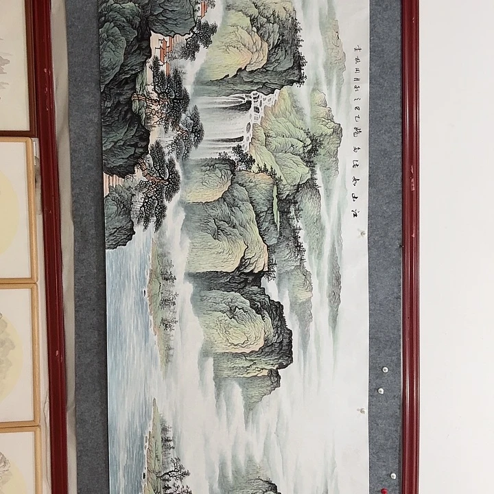 国画手绘国画江山如此多娇