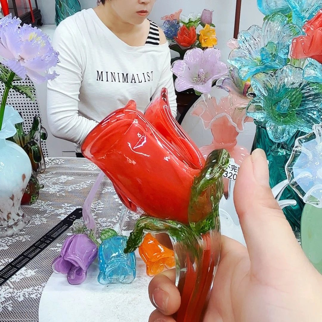 瑕疵不退不换琉璃花瓶花器艺术品不完美