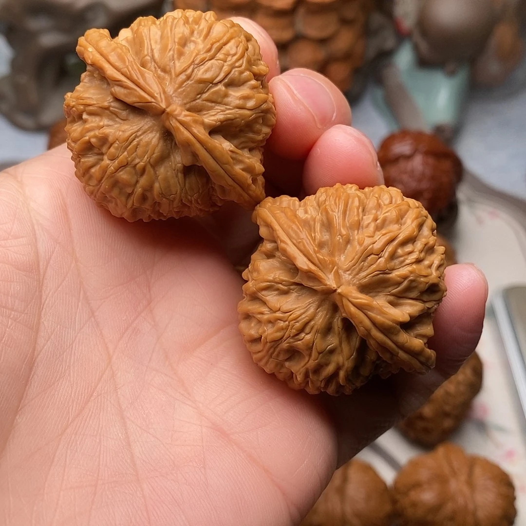 文玩核桃把件白狮子