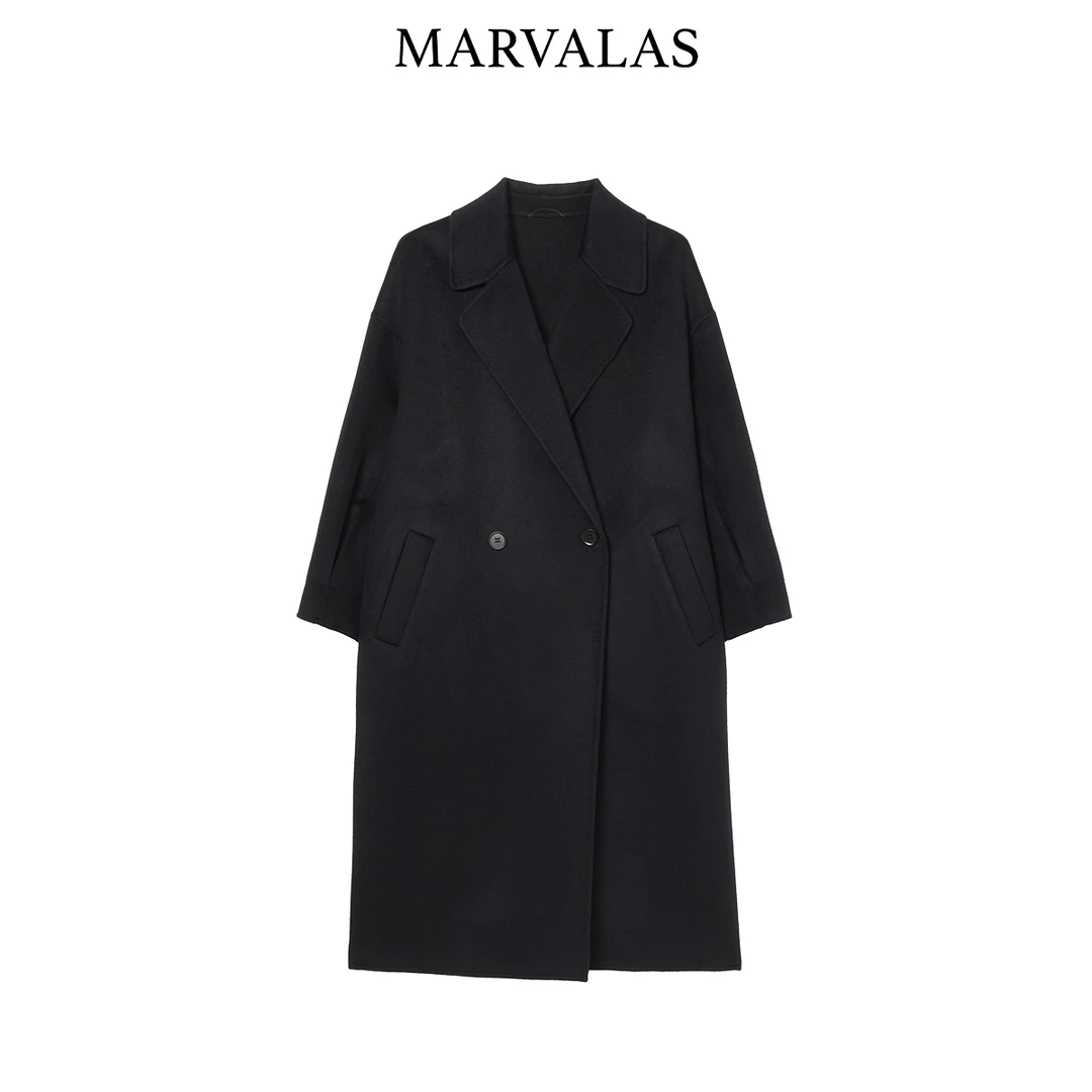 【众心专属】山羊绒毛呢外套2025冬季新款气质百搭中长款大衣Y26012