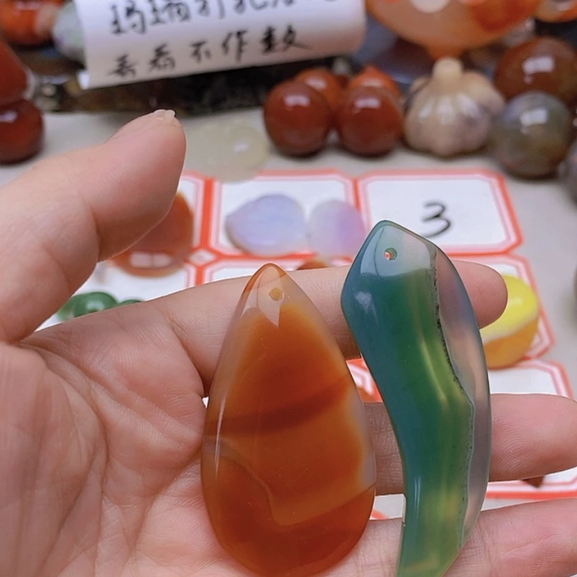【闪购商品】未镶嵌玛瑙/玉髓珠宝半成品芒*
