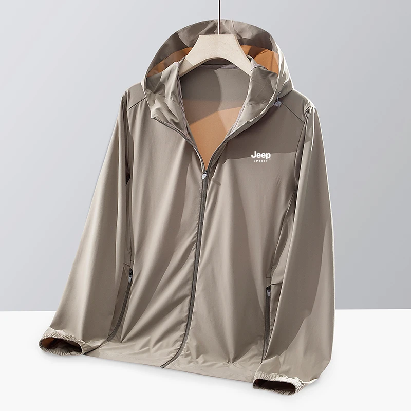 JEEPSPIRIT夏季轻薄透气情侣款防晒衣冰丝皮肤衣户外防紫外线外套