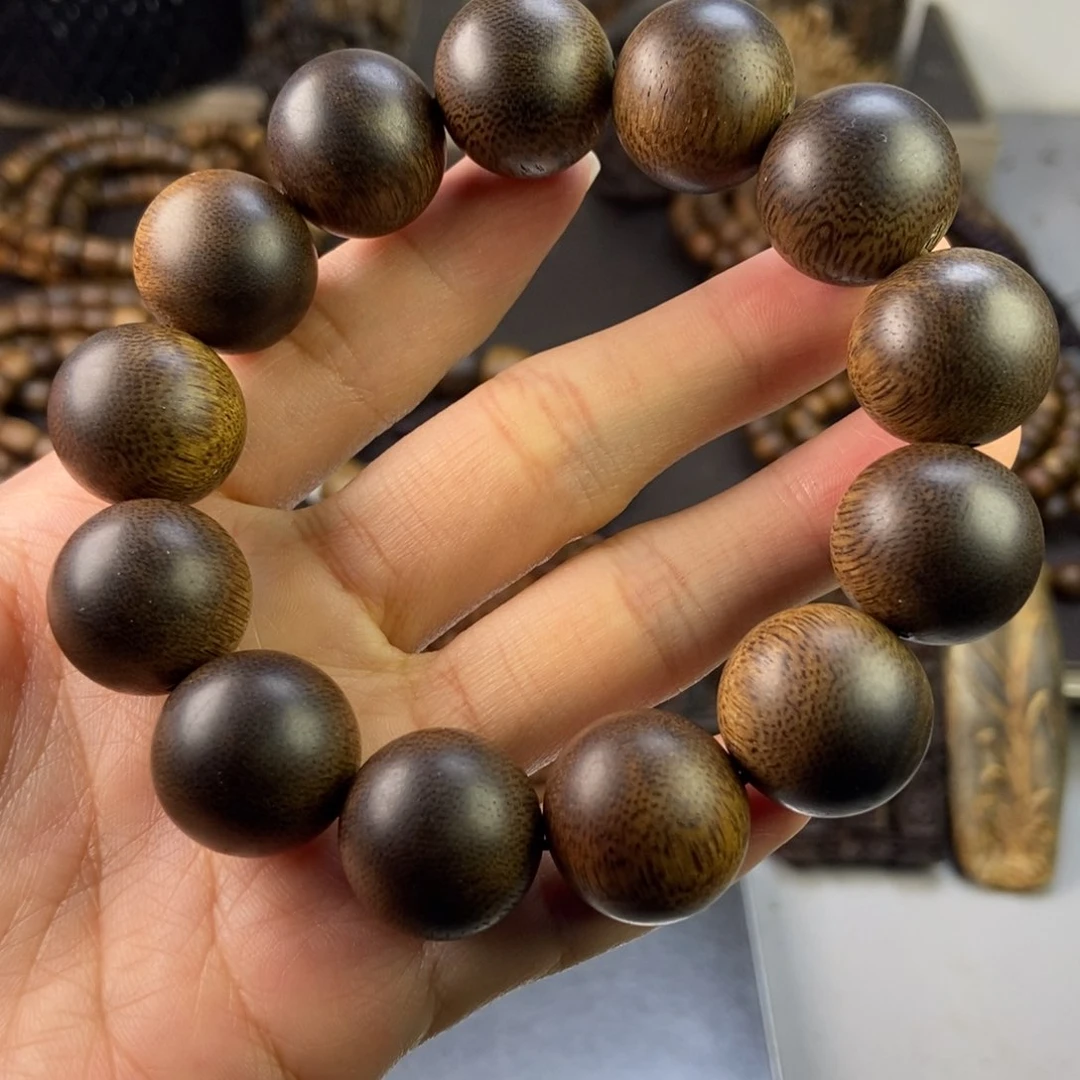 沉香手串八**路越南芽庄白6