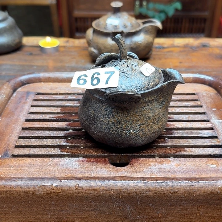 纯手工制作粗陶茶具