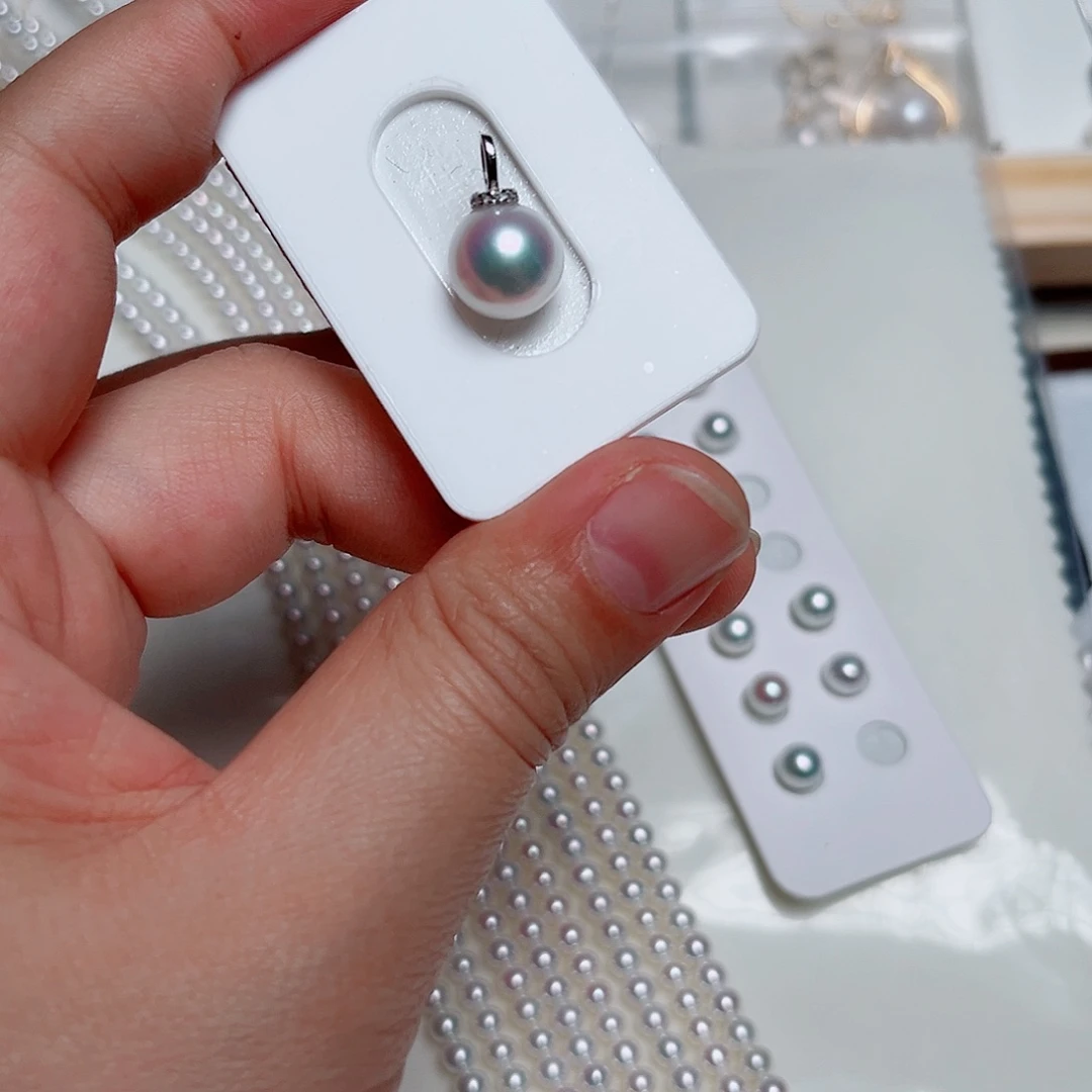 银S925镶嵌耳饰淡水珍珠