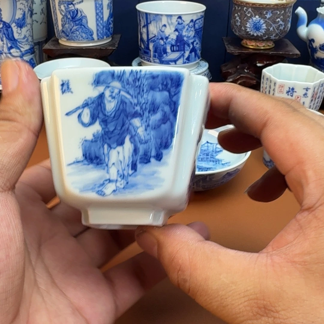 坤***哥杯子景德镇全手工手绘陶瓷
