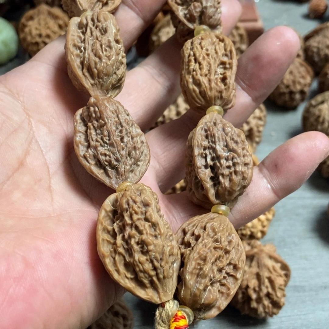 吊坠文玩核桃麻核桃绣花鞋25尺