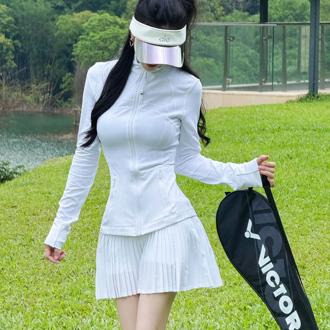 【RONG】瑜伽修身小蛮腰立领无网纱运动健身外套