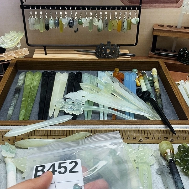 岫玉发簪未镶嵌烦****O