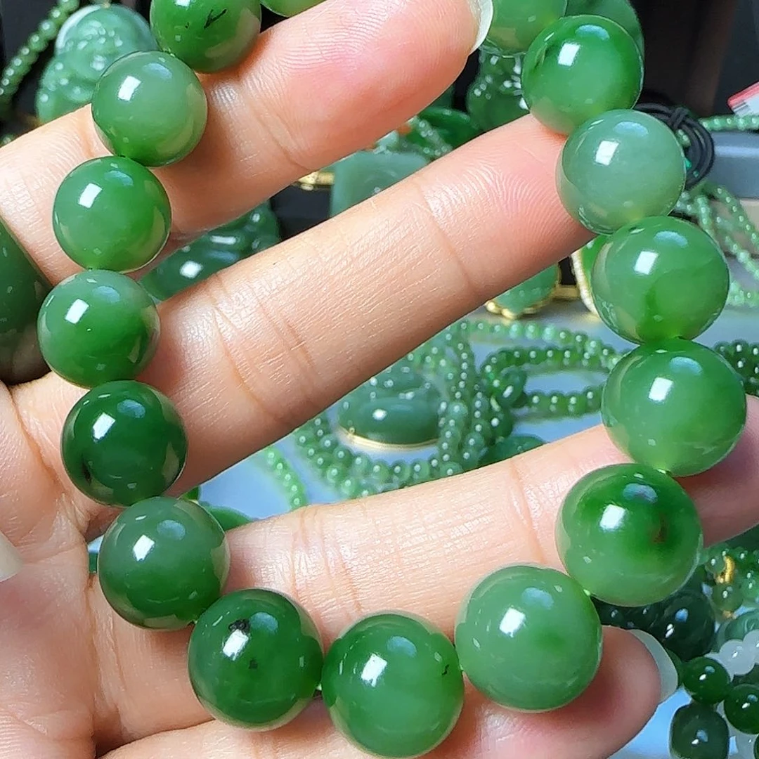 手链未镶嵌和田玉（碧玉）