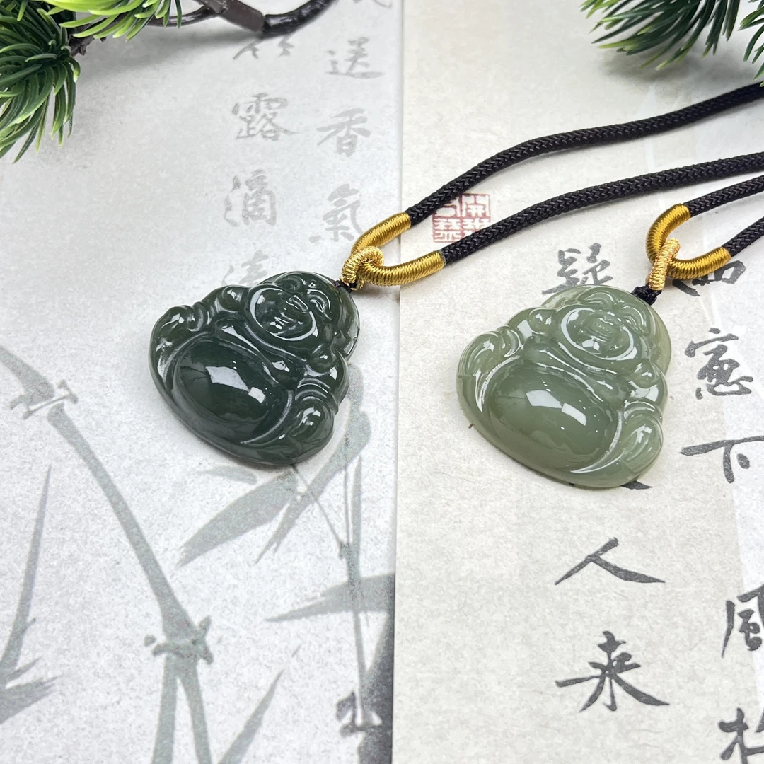 MS39和田玉佛公吊坠29*9mm+多样性发其一