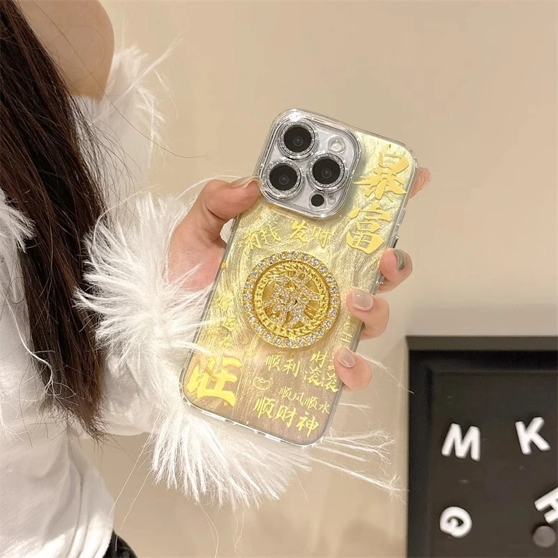 小米适用华为vivo苹果转转發手机壳华为OPPO全包带镜头膜外壳防摔